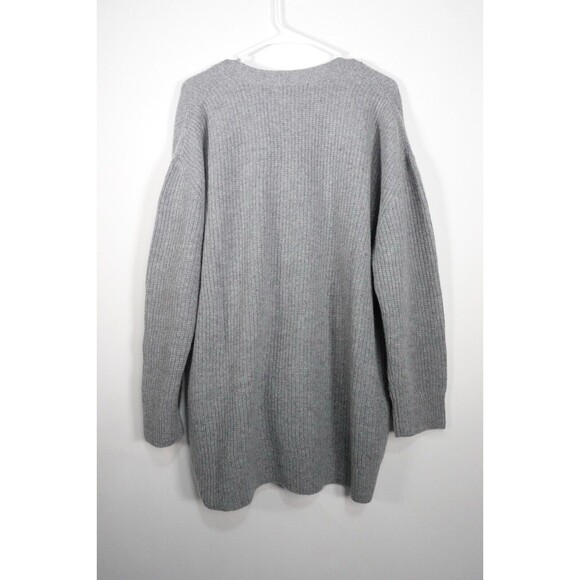 NWOT Quince Gray Mongolian Cashmere Oversized Boyfriend Cardigan Sweater M 0546 - Picture 9 of 9